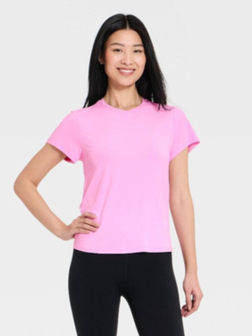 Women's Mesh Back Short Sleeve T-Shirt - All In Motion™ Light Violet S